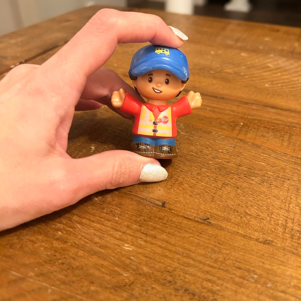 Fisher Price Little People bus driver as is. Hat is damaged